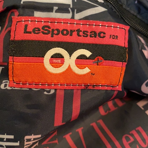 Used LeSportsac for The OC black and white bag - Picture 7 of 7
